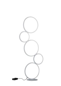 LAMPA PODŁOGOWA RONDO LED SREBRNA 422610589