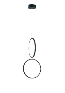 LAMPA WISZĄCA RONDO 2 LED CZARNA 322610232