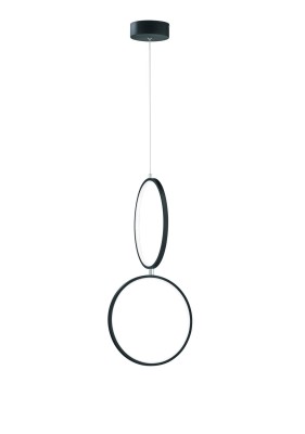 LAMPA WISZĄCA RONDO 2 LED CZARNA 322610232