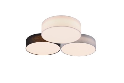 PLAFON LUGANO 3 LED BIAŁY/SZARY/CZARNY 621910317
