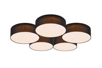 PLAFON LUGANO 5 LED CZARNY 621910502