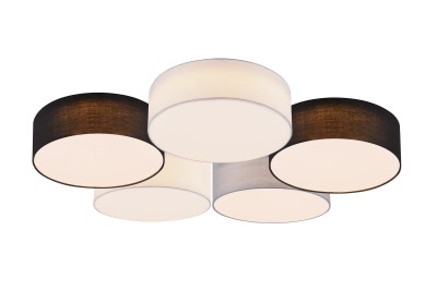 PLAFON LUGANO 5 LED BIAŁY/SZARY/CZARNY 621910517