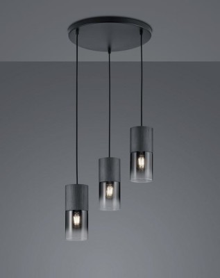 LAMPA WISZĄCA ROBIN 3 CZARNA/GRAFIT 310630332