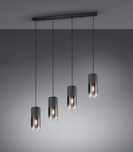 LAMPA WISZĄCA ROBIN 4 CZARNA/GRAFIT 310600432