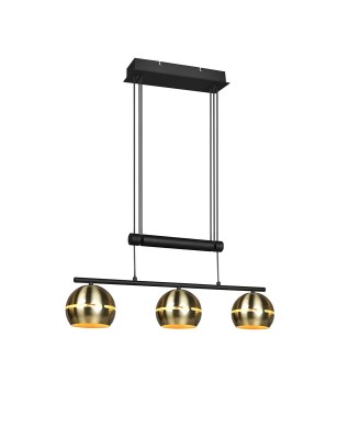 LAMPA WISZĄCA FLETCHER 3 CZARNY/ZŁOTY 313300308