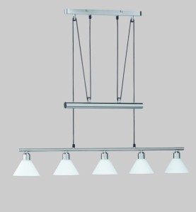 LAMPA WISZĄCA STAMINA 5 NIKIEL 3751051-07