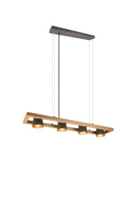 LAMPA WISZĄCA BELL 4 NIKIEL ANTYCZNY 301900467