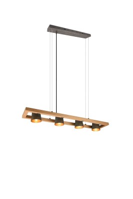 LAMPA WISZĄCA BELL 4 NIKIEL ANTYCZNY 301900467