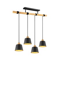 LAMPA WISZĄCA HARRIS 4 CZARNY 312700432