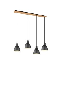 LAMPA WISZĄCA HENLEY 4 CZARNY 310700432