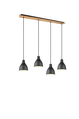 LAMPA WISZĄCA HENLEY 4 CZARNY 310700432