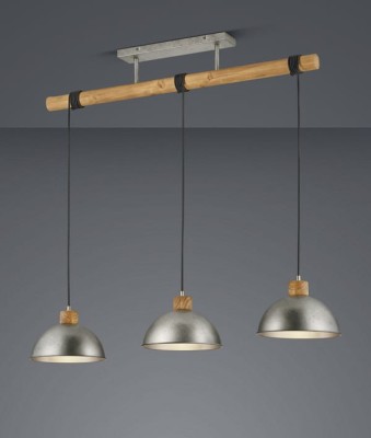 LAMPA WISZĄCA DELHI 3 NIKIEL ANTYCZNY 303400367