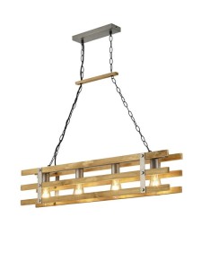 LAMPA WISZĄCA KHAN 4 NIKIEL ANTYCZNY 305500467
