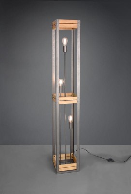 LAMPA PODŁOGOWA KHAN NIKIEL ANTYCZNY 405500367