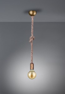 LAMPA WISZĄCA ROPE 1 MOSIĄDZ 310100104