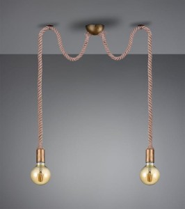 LAMPA WISZĄCA ROPE 2 MOSIĄDZ 310100204