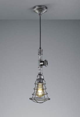 LAMPA WISZĄCA GOTHAM 1 ANTYCZNY SREBRNY 307000188