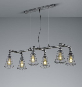 LAMPA WISZĄCA GOTHAM 6 ANTYCZNY SREBRNY 307000688