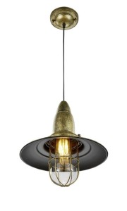 LAMPA WISZĄCA FISHERMAN ZŁOTY ANTYCZNY 304500104