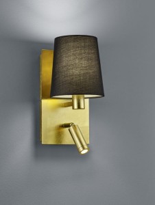 KINKIET MARRIOT LED + E14 ZŁOTY/CZARNY 271470279