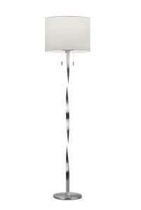 LAMPA PODŁOGOWA NANDOR LED NIKIEL MAT/BIAŁY 475310307
