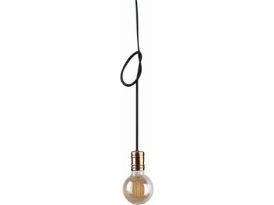 Lampa wisząca CABLE 1pł czarny/miedź
