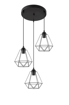 Lampa wisząca W-1201/3 DIAMENT CZARNY