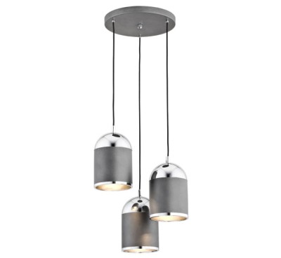 Lampa wisząca ANDROS 3pl Antracyt Chrom