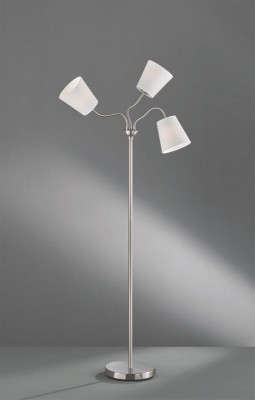 LAMPA PODŁOGOWA WINDU 3 NIKIEL MAT/BIAŁY R40153001
