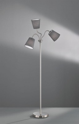 LAMPA PODŁOGOWA WINDU 3 NIKIEL MAT/SZARY R40153011