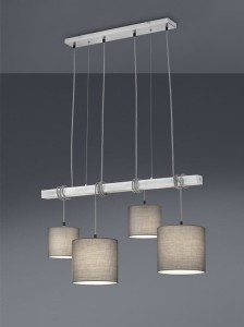 LAMPA WISZĄCA PADME 4 NIKIEL MAT/SZARY R30364007