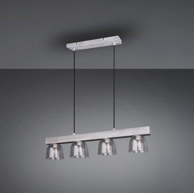LAMPA WISZĄCA KARINA 4 SZARY R30064054