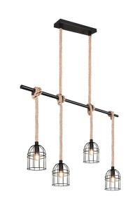 LAMPA WISZĄCA WODAN 4 CZARNY R30444032