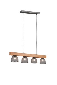 LAMPA WISZĄCA CESTINO 4 ANTYCZNY NIKIEL/DREWNO R30704067