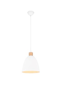 LAMPA WISZĄCA JAGGER BIAŁY/NATURALNE DREWNO R30681031