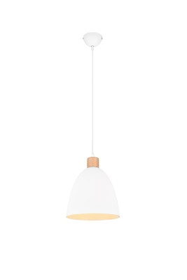 LAMPA WISZĄCA JAGGER BIAŁY/NATURALNE DREWNO R30681031