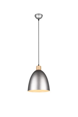 LAMPA WISZĄCA JAGGER ANTYCZNY NIKIEL/DREWNO R30681067
