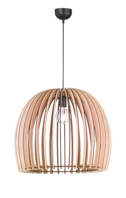 LAMPA WISZĄCA WOOD 60 CZARNY/NATURALNE DREWNO R30256030