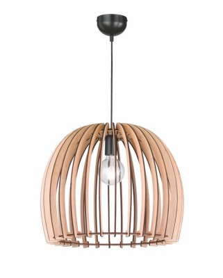 LAMPA WISZĄCA WOOD 50 CZARNY/NATURALNE DREWNO R30255030