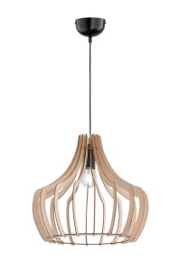 LAMPA WISZĄCA WOOD CZARNY/NATURALNE DREWNO R30253830