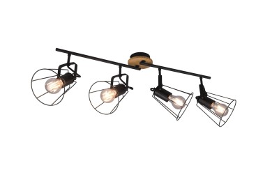 SPOT/LISTWA JAIPUR 4 CZARNY/NATURALNE DREWNO R80614032