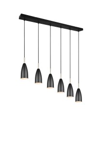 LAMPA WISZĄCA FARIN 6 CZARNY/ZŁOTY R30696032