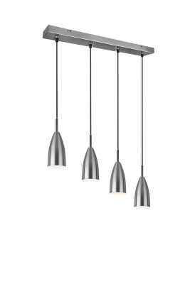 LAMPA WISZĄCA FARIN 4 NIKIEL MAT/CZARNY R30694007
