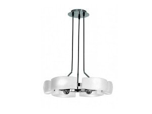 LAMPA WISZĄCA FIONA 8 BIAŁY/CHROM AZ0154