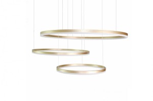 LAMPA WISZĄCA HALO LED 100+80+60 ZŁOTY AZ4708