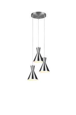 LAMPA WISZĄCA ENZO 3 NIKIEL MAT R30783907