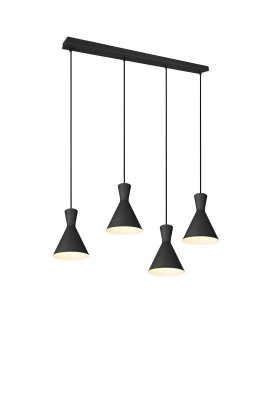 LAMPA WISZĄCA ENZO 4 CZARNY MAT R30784032