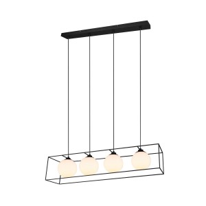 LAMPA WISZĄCA GABBIA 4 CZARNY/BIAŁY R30404032