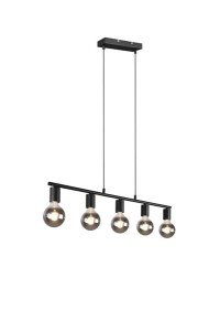 LAMPA WISZĄCA VANNES 5 CZARNY MAT R30185032
