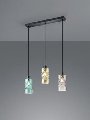 LAMPA WISZĄCA/LISTWA SWIRL 3 CZARNY R30533017